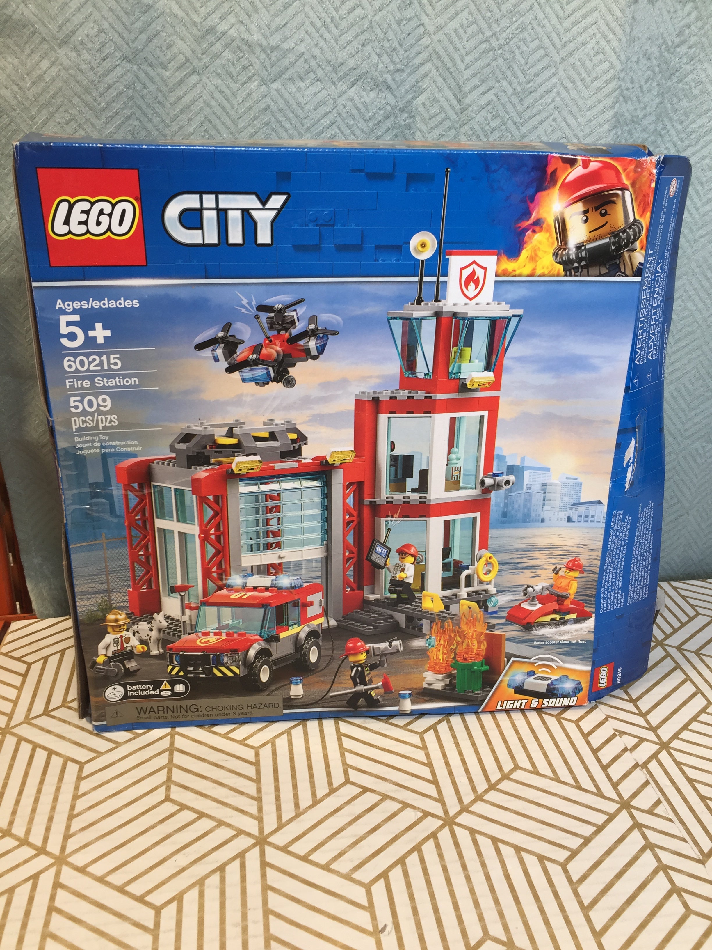 LEGO City Fire Station 60215 Fire Rescue Tower Building Set (7926230810862)